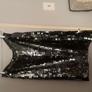 Black Sequin Skirt